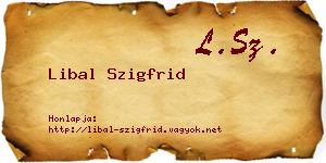 Libal Szigfrid névjegykártya